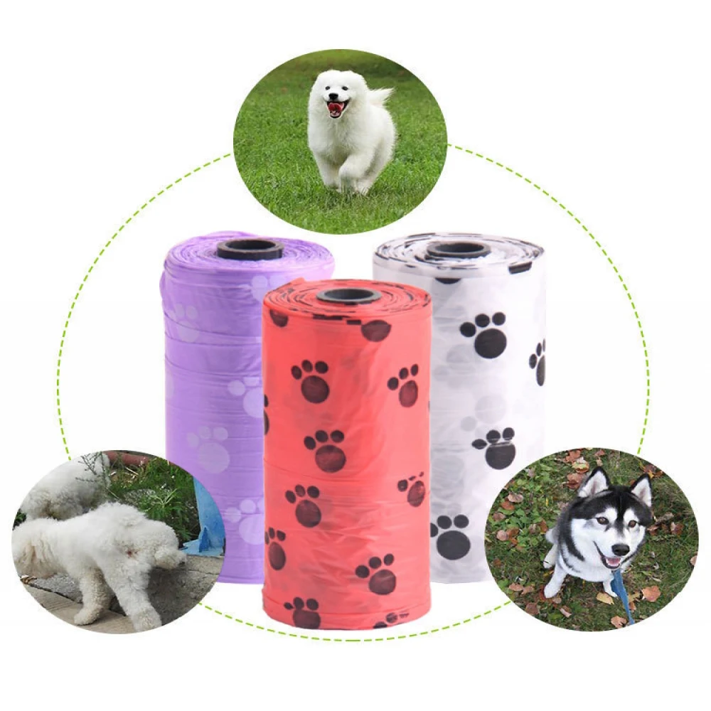 Pet SuppliesTravel мешок для сбора отходов домашних животных Пластик собака мешки корма для собак и кошек отходов очистка мусора мешок мешком для пополнения Пластик разложению