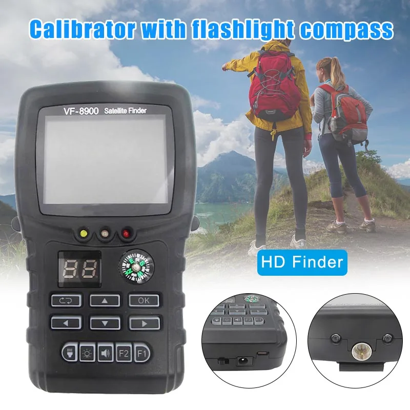 

Satellite Finder LCD Portable Lightweight Digital Signal Meter with Compass Flashlight PUO88