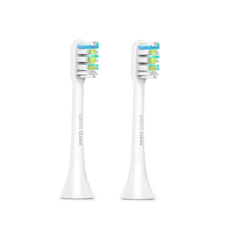 2pcs white SOOCAS X3 X1 X5 сменные насадки для зубной щетки для Xiaomi Mijia SOOCARE X1 X3 sonic электрическая насадка для зубной щетки оригинальные форсунки - Цвет: 2pcs white