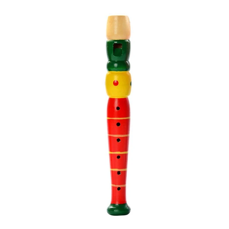 Baby Toddler Educational Toy Kids Musical Instrument Wooden Flute Whistle Toy RE 