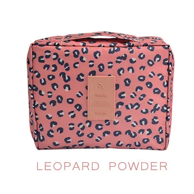 Pink leopard Водонепроницаемая косметичка для путешествий, женская сумка для путешествий, косметичка, сумка для хранения, леопардовая сумка для хранения, косметичка для стирки - Цвет: Pink leopard
