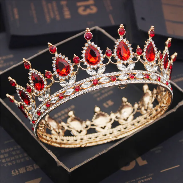 Diadème et couronnes de mariée Royal en cristal violet, reine, roi,  diadème, ornement de tête, accessoires de bijoux de cheveux de mariage