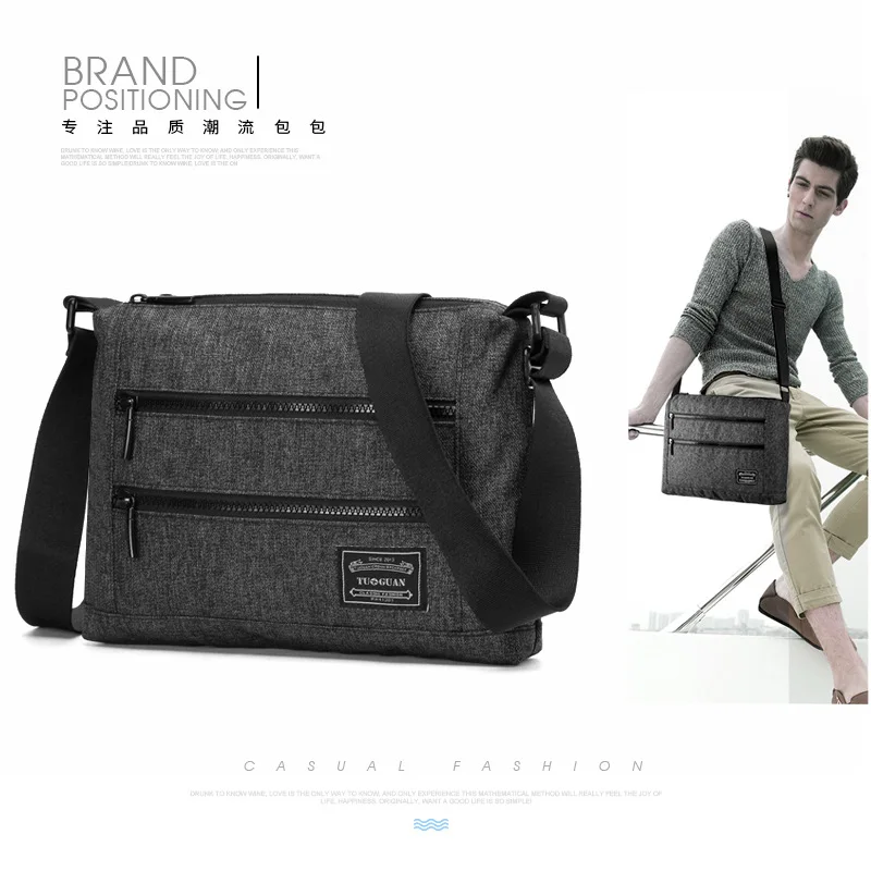 

Tu guan Men Simple Shoulder Bag Shoulder Bag Casual Canvas Students Bag Fashion Multi-pockets Wallet