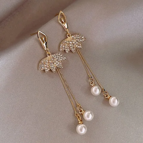 Arrival Fashion Long Metal Chain Tassel Drop Earrings Korean Joker Sweet Lovely Heart Butterfly Fish Elegant Women Earrings