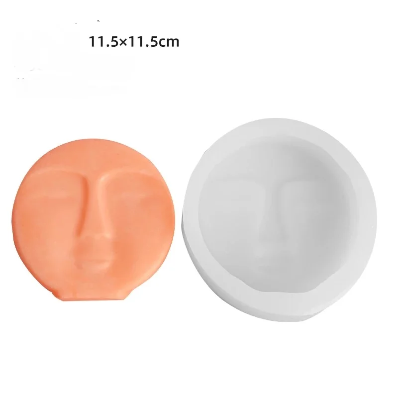 New Minimalist Style Face Design Candle Silicone Mold for DIY Handmade Ornaments Soap Plaster Candle Jewelry Handicrafts Mould