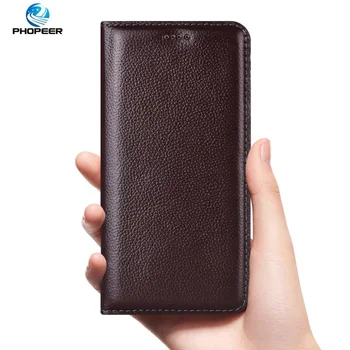 

Litchi Genuine Leather Case For ASUS Zenfone Max Pro Plus Shot M2 ZB631KL ZB633KL ZB634KL Luxury Flip Cover Mobile Phone Cases
