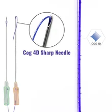 Korean Absorbable Collagen Barbed Suture Hilos Tensores Cog 4d Faciales Lifting Pdo Thread For Face Lift