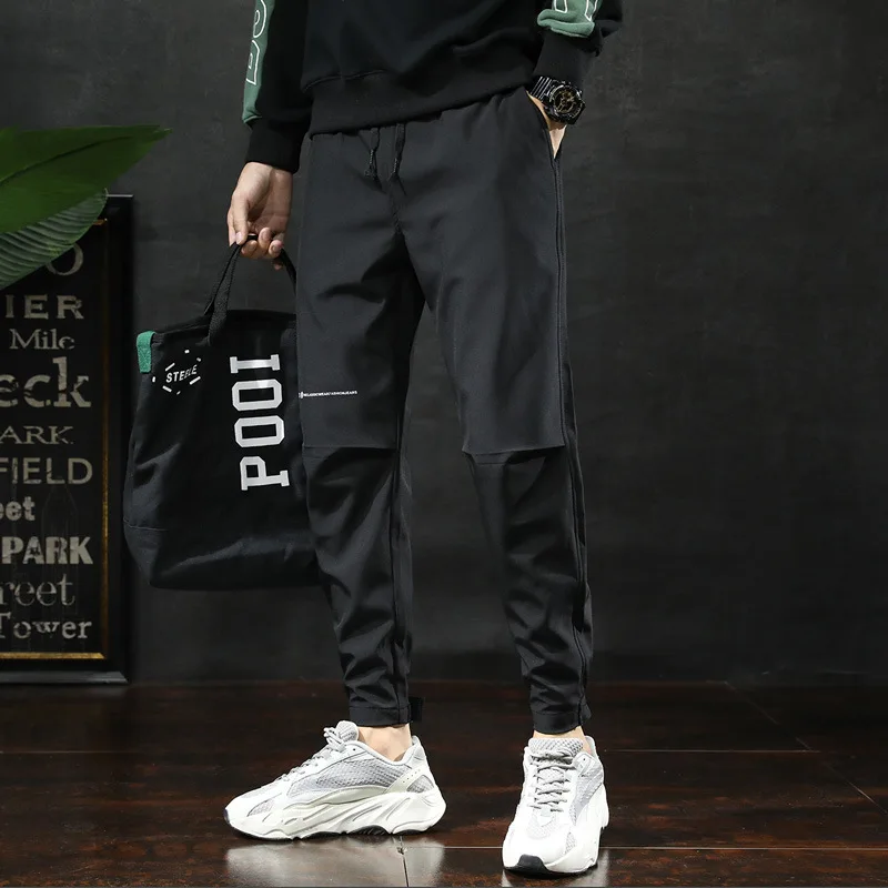 

New Style Autumn Pants Men Korean-style Trend Sports Beam Leg 2019 New Style Fashion Casual Trousers