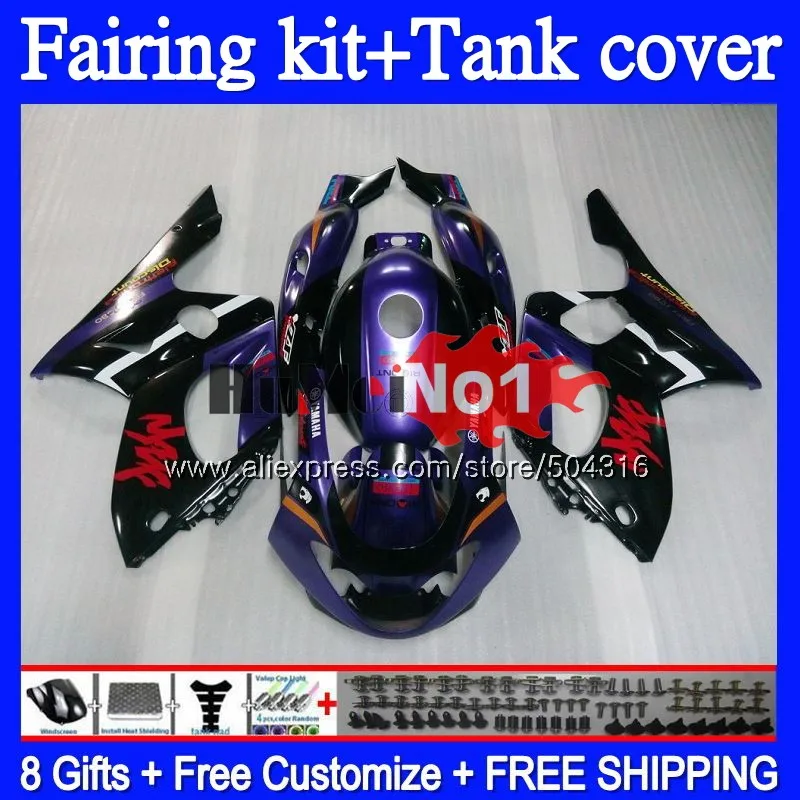 YZF-600R для YAMAHA YZF 600R 1996 1997 1998 1999 2000 2001 38MC. 66 новые фиолетовые YZF600R Thundercat 96 97 98 99 00 01 02 обтекатели