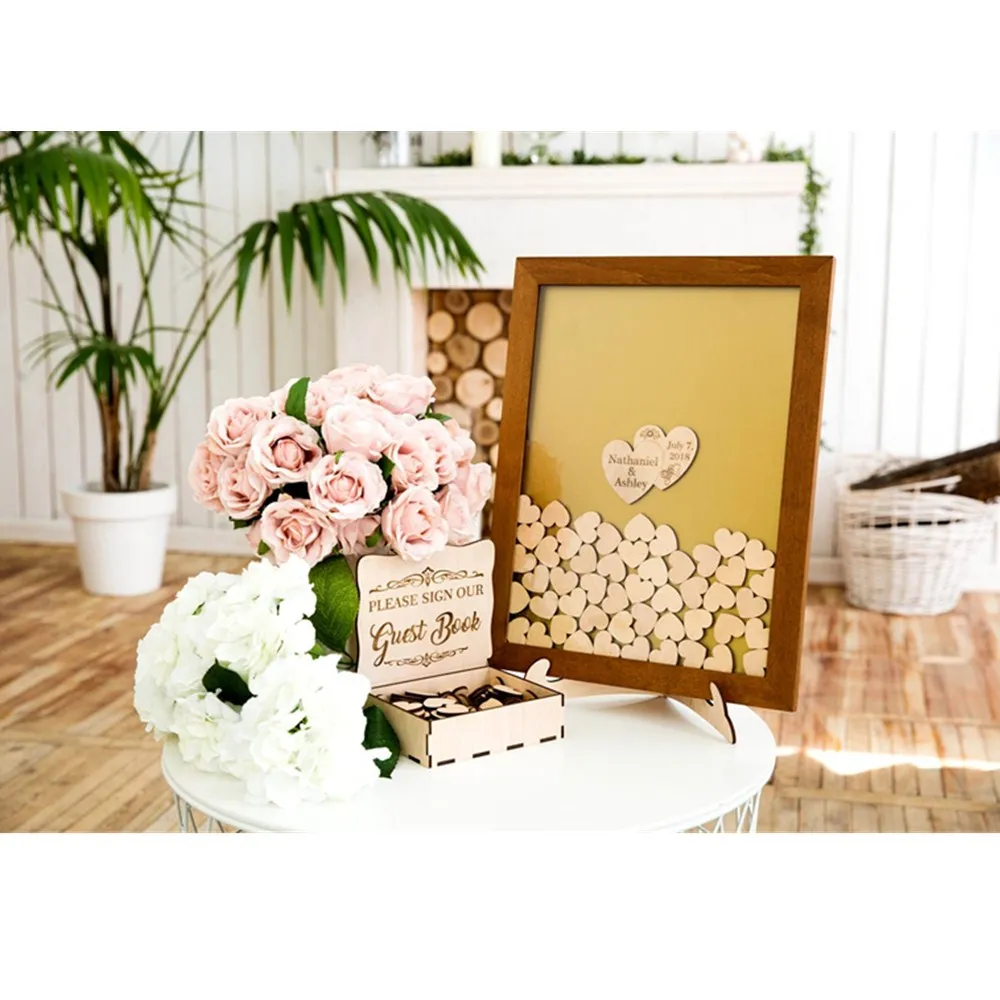 

Personalize rustic Wedding guest book, Custom Wooden Guest book, Drop Box, Wedding birthday party Baby shower Wishes Box
