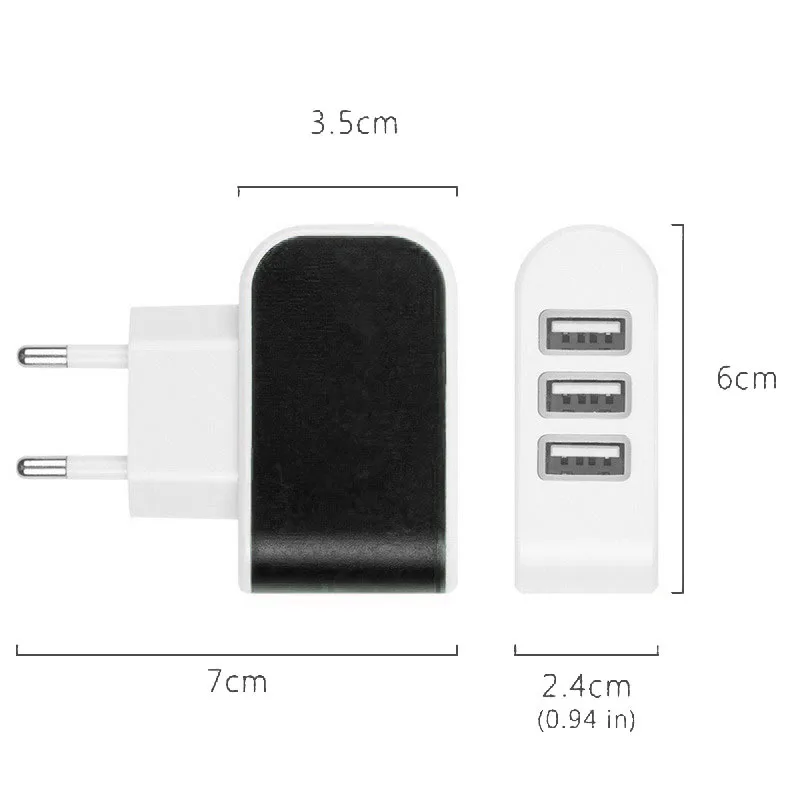 Зарядное устройство с 3 usb-портами, зарядное устройство для ЕС, США, AC, настенное зарядное устройство для дома, путешествий, мобильного телефона, зарядное устройство, адаптер питания для Iphone, для samsung, зарядка