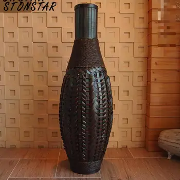 

Bamboo Floor Vase Big Wood Vase Bamboo Large Flower Floor Vase Antiques Home Decorative Craft Large Wedding Decoration st184