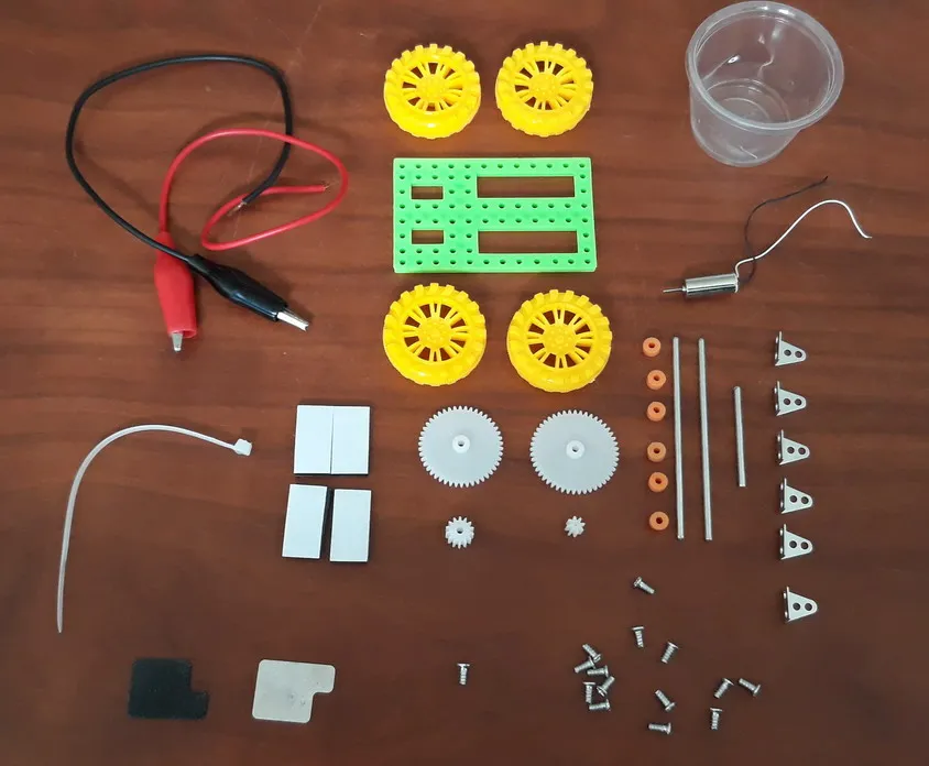  DIY Science Gizmo Physics Experiment Saltwater Power Car Kids Handmade Puzzle Assembled Toys Physic - 4000305708969