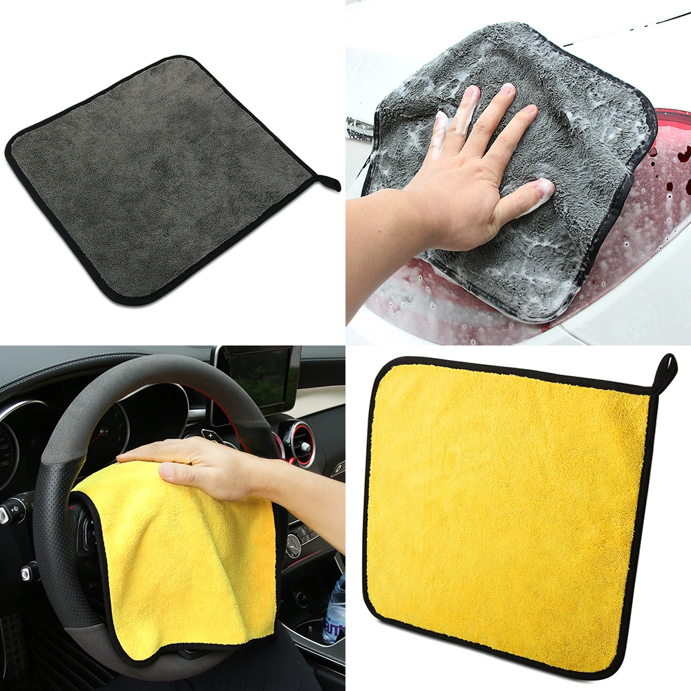 30*30CM Car Wash Microfiber Towel Cleaning Drying Cloth for Ford Focus Kuga Fiesta Ecosport Mondeo Escape Explorer Edge Flex | Автомобили