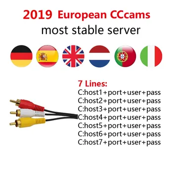 

1 Year 7 lines Cccam Cline Support European Portugal Spain Italy French Ccccam oscam HD Server For v7s v8 DVB-S2 HD TV Receiver