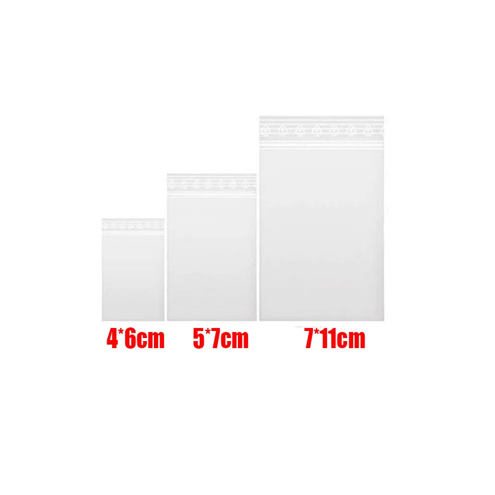 100Pcs Small Clear Vacuum Bags Plastic Baggies Baggy Grip Self Seal Resealable Zip Lock For Kitchen Food Mini Tool Parts Storage 6