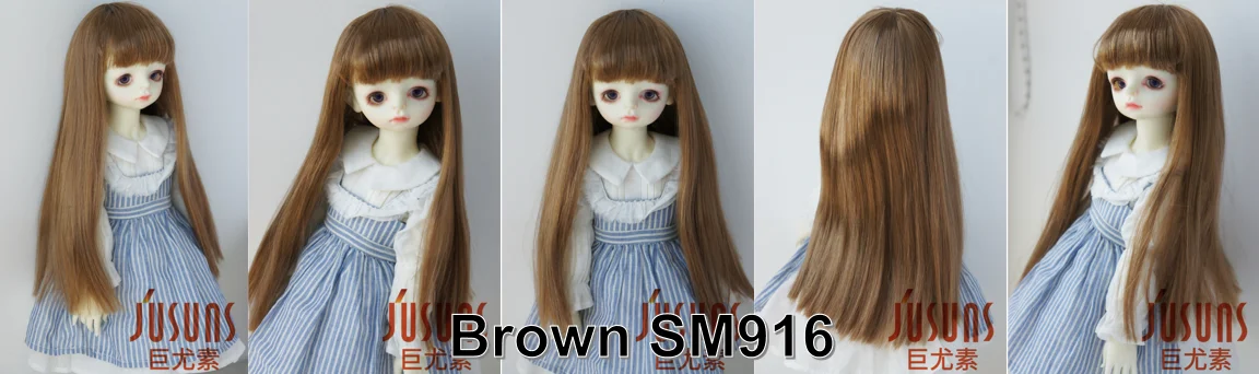 JD056 1/12 1/8 1/6 1/4 1/3 OB11 YOSD MSD SD Blythes Long Straight Hair With Full Bang Doll Wig 18"AG Doll Accessories