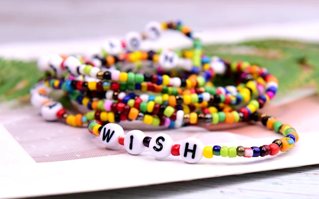 Bead Bracelet Making Kit, Bead Friendship Bracelets Kit with Pony Beads  Letter Beads Charm Beads and