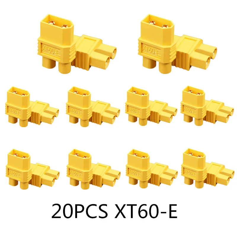 20PCS XT60-E 10/20 шт. XT60 черный/голубой/XT60+/XT30UPB/XT60-E/XT60-L штекерно-разъемы Вилки провод с силикатной гелевой обмоткой для Батарея Quadcopter Drone - Цвет: 20PCS XT60-E