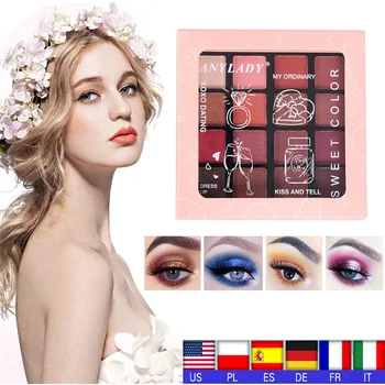 

Pigment Palette Eye Shadow Maquillaje Maquiagem Palette Glitter Eyeshadow Waterproof Makeup Matte Eye Shadow 16 Color Eye Shadow
