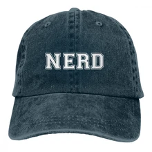 NERD Casquette темно-синий унисекс Мужские Женские джинсовые бейсболка с ремешком кепки Регулируемый Гольф папа шляпа