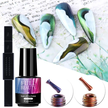 

9D Chameleon Cat Eye Nail Gel Polish Long Lasting Galaxy Star Varnish Strong Magnet Shining Soak Off UV Nail Art Gel BE9D-01-10