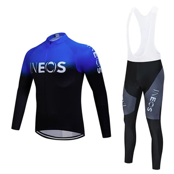

2020 INEOS Cycling Team JERSEY 19D Cycling Pants Set Clothing Biker Winter Warm Wool PRO Bike Jersey
