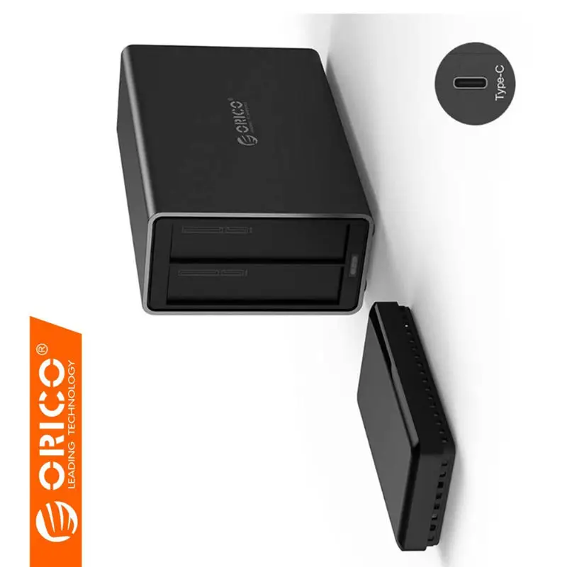  Orico sn200c3 2 Bays Hdd funda tipo C Ard disco externo Dock funda con soporte Raid 20Tb almacenami