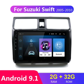 

2G+32G 10.1" Car DVD Multimedia Player For 2005 2006 2007 2008 2009 2010 Suzuki Swift 2din Android 9.1 Radio Auto Navigation GPS