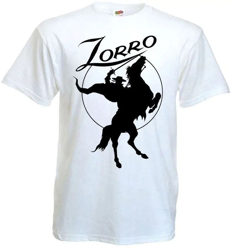 ZORRO ver.5 футболка белый фильм плакат все размеры S... 5XL низкая цена круглый вырез