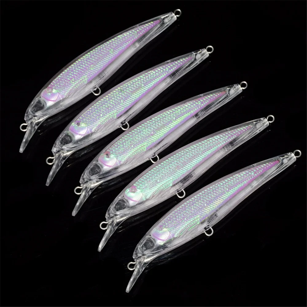 Olta 5pcs/set Floating Minnow Fishing Lures Wobblers Crankbaits Carp Fishing Unpainted DIY without Hooks Blank Baits Isca Pesca