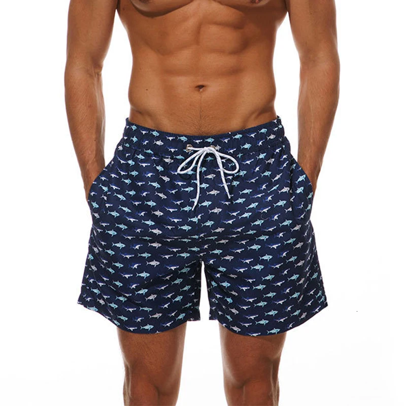 High Quality Mens Sports Swim Shorts Mesh Lining Waterproof Beach Surf Shorts Quick Dry Swimwear With Pockets Summer