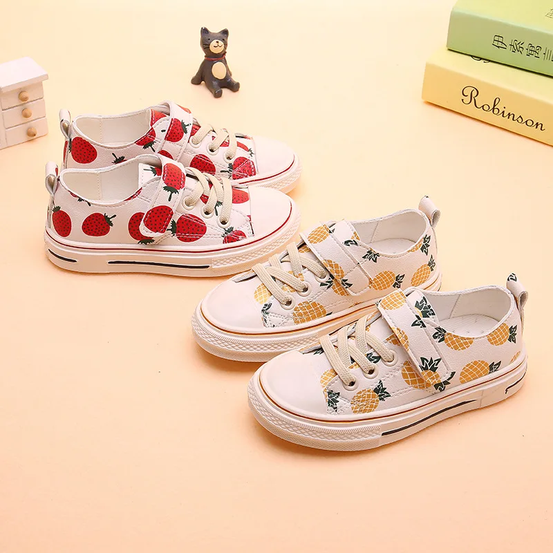 

2020 Spring Unisex Casual Children Shoes Velcro CHILDREN'S Shoes Strawberry Pineapple Baby Shoes 1-4-Year-Old