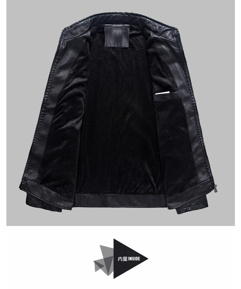 Зимние мужские кожаные куртки и пальто из толстой искусственной кожи Новое поступление мужская мотоциклетная куртка ветровки Мужская куртка 2103