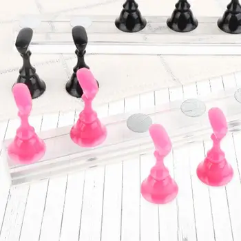 Billige Schachbrett Magnetic Nail Art Halter Praxis Display Stand Für UV Gel Polish Acryl Tipps Regal Nail Art Salon Maniküre Werkzeuge