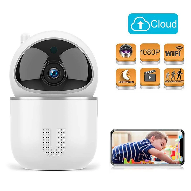  1080P Cloud IP Camera Baby Monitor Intelligent Auto Tracking Surveillance Home Security Wireless Wi