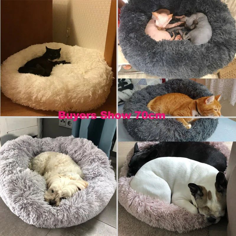 Корзина для кошек, зимний теплый домик для собак, круглая кровать для домашних животных, моющаяся собачья будка, супер мягкие бархатные коврики, диван для домашних животных, товары для собак, спальная будка