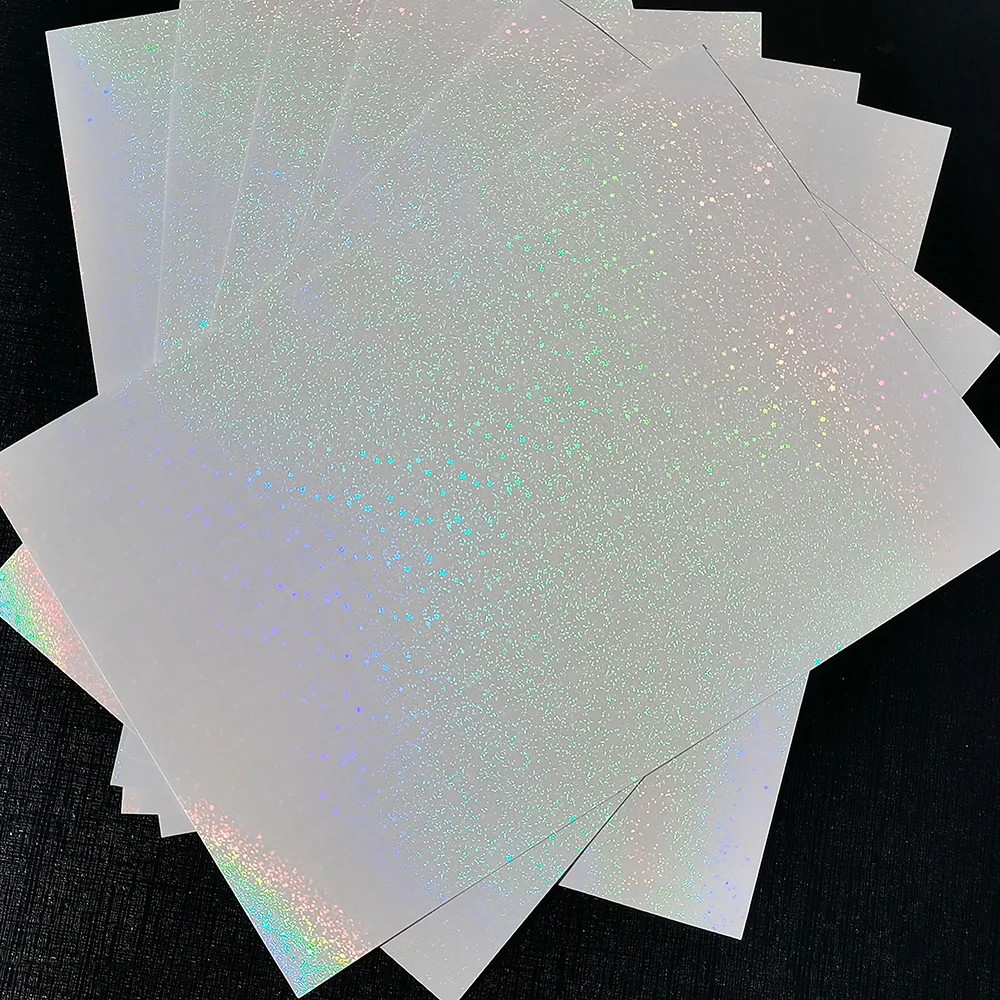 Holographic Laminate Sheets With Glittering Effect, Easy Operation For Diy  Handicraft Decoration, 50 Sheets (quicksand Star)