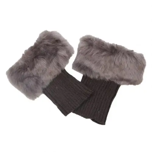 Dark Gray Женские зимние гетры; женские гетры; носки с манжетами - Цвет: Dark Gray