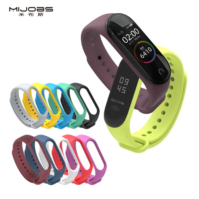 Mi jobs mi Band 4 ремешок силиконовый браслет для Xiaomi mi Band 3 4 умный Напульсник браслет mi band 4 аксессуары mi band 3