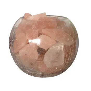 

Himalayan crystal salt lamp Hand-blown glass USB night light Creative desk lamp European style bedside lamp 1 Set