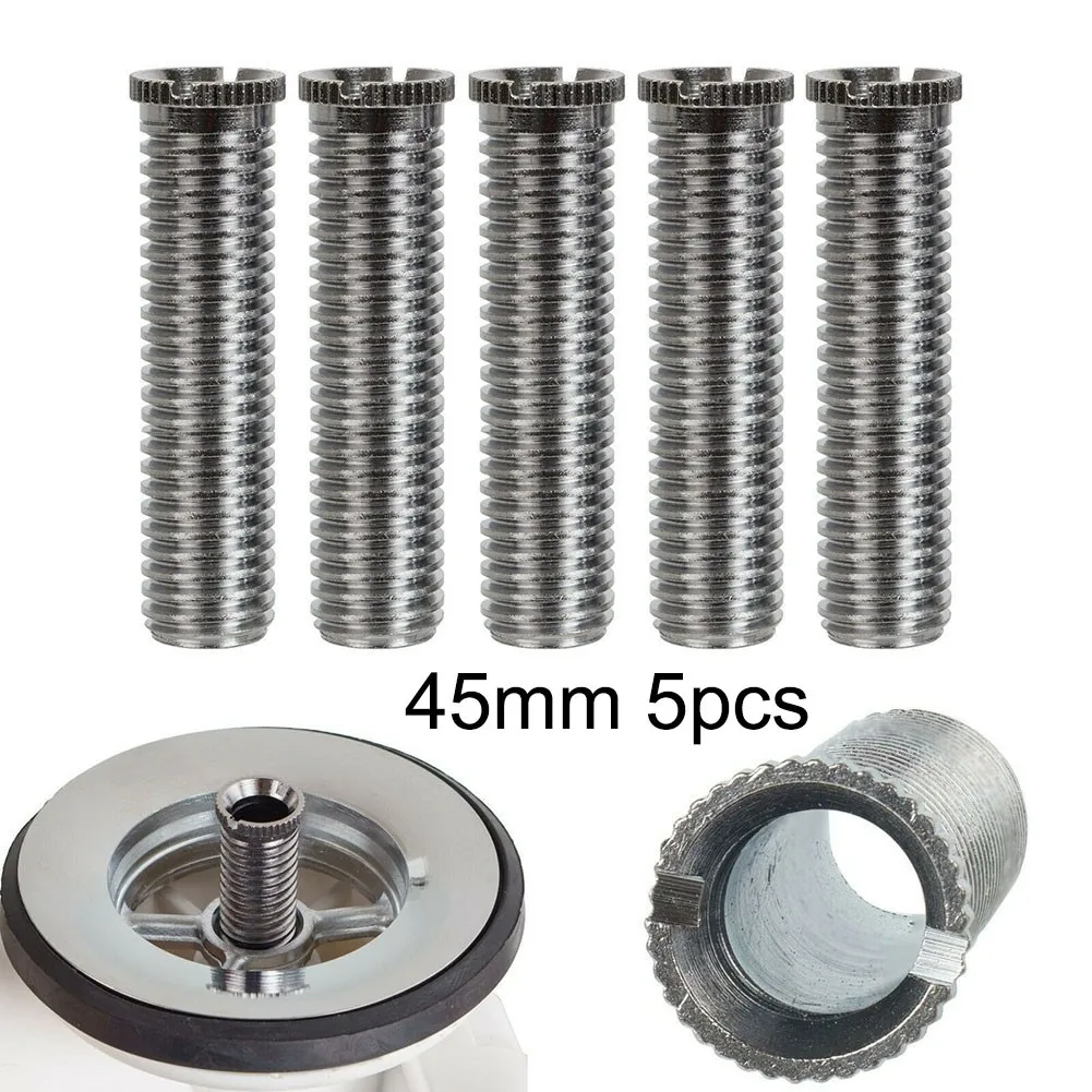 1/2/5 Pcs Kitchen Sink Strainer Screws 35mm 45mm Kitchen Sink Basket Strainer Waste Threaded Screw Connector