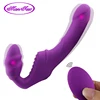 Dual motor Strapless Strap on Realistic Dildo Vibrator Massager Lesbian Both Head G-Spot Stimulate Clitoris Sex Toy for Couples 1