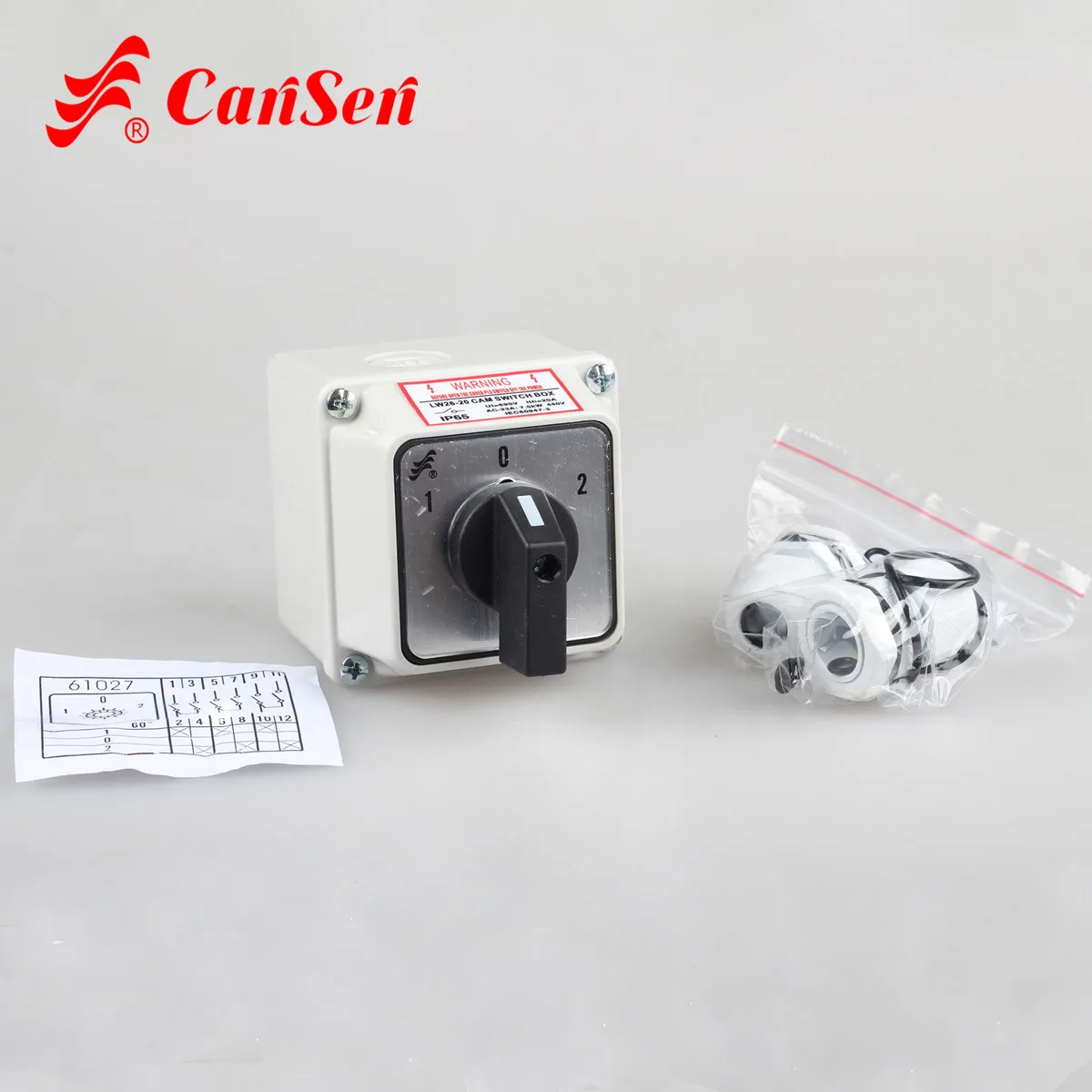 CANSEN LW26 20 20A поворотный кулачковый переключатель 3 позиционный 1 0 2 полюсный с