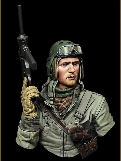 Разобранный 1/10 Американский Танк Экипаж зимний мужской бюст полимерная фигурка