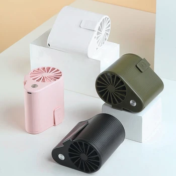 

Mini Fan USB Powered Fan Low Noise Hanging Waist Fan Easy to Carry