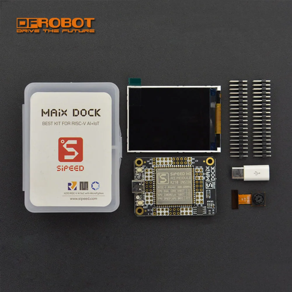 

DFRobot M1 Dock AI Development Kit K210 dual-core RISC-V FPU support realize face detection voice color object recognition