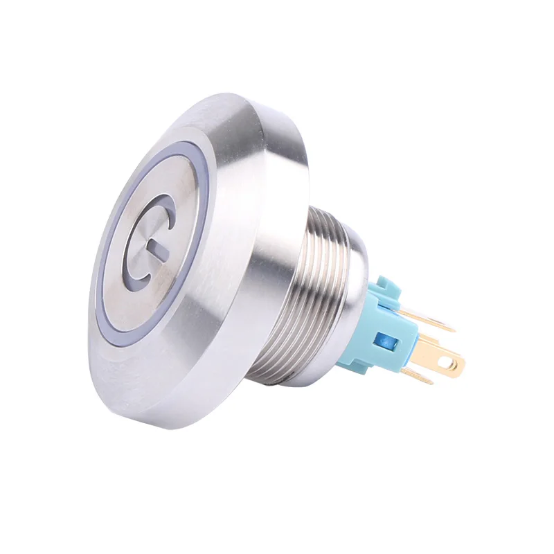 

22mm Metal Button Switch Big Head 6 Foot Lamp 12V24V220V Waterproof Self-locking Self-reset Key Switch