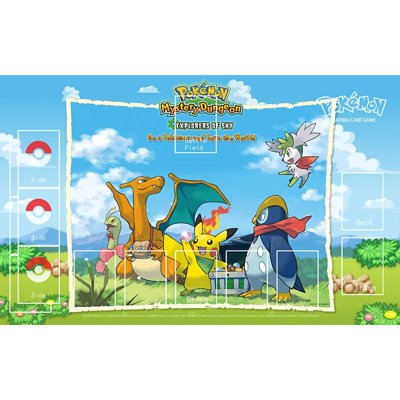 Pokemon Card Gaming Pikachu Playmat Charizard Mystery Dungeon Blue Sky Mat Animal Mouse Pad Gifts | Игрушки и хобби