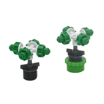 

Male 1/2 3/4 Greenhouse anti drip misting nozzle cross Fog nozzle Atomizing fog WATER SPRAY To Drip irrigation 4set